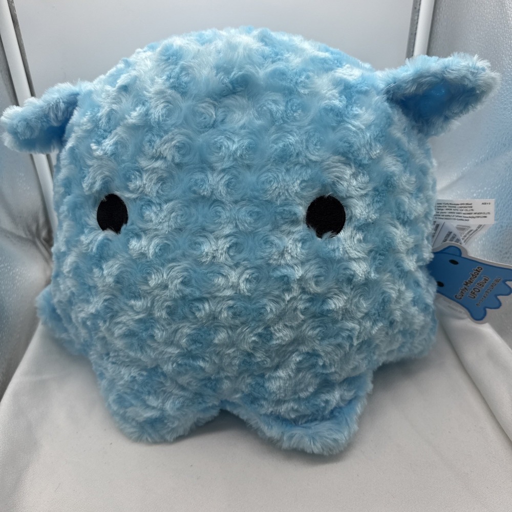 Mendako UFO Curly Blue Blue 12" Plush Octopus ICHI Trading Corp NWT